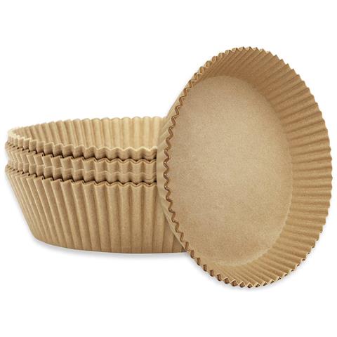 Carta Per Friggitrice Ad Aria, 50 Pezzi, Rotonda, Carta Da Forno Antiaderente Usa E Getta Non Perforata Per Cuocere, Arrostire, Microonde, Padella (20cm) - Foto 6