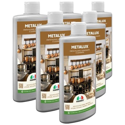 Metalux 250grx6pz Crema Detergente Lucidante Per Metalli, Rimuove Ossidi E Aloni, Ripristina Brillantezza, Non Graffia. - Foto 9