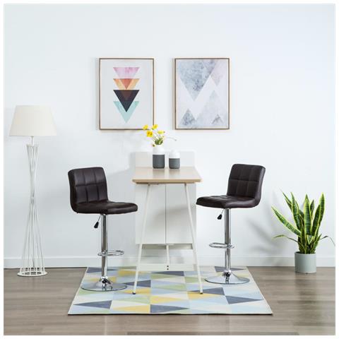 Lusso Casadino - Sgabelli Da Bar 2 Pz Marroni In Similpelle - Foto 8