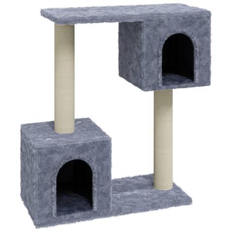 Lusso Casadino -  Albero Per Gatti Con Tiragraffi In Sisal Grigio Chiaro 60 Cm - Foto 1
