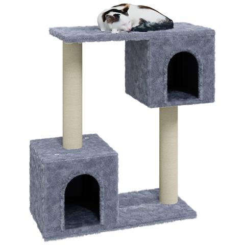 Lusso Casadino -  Albero Per Gatti Con Tiragraffi In Sisal Grigio Chiaro 60 Cm - Foto 2