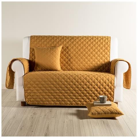 Copridivano Modern Modern Salvadivano In Microfibra Colore Dorato Misura 4 Posti - Foto 1