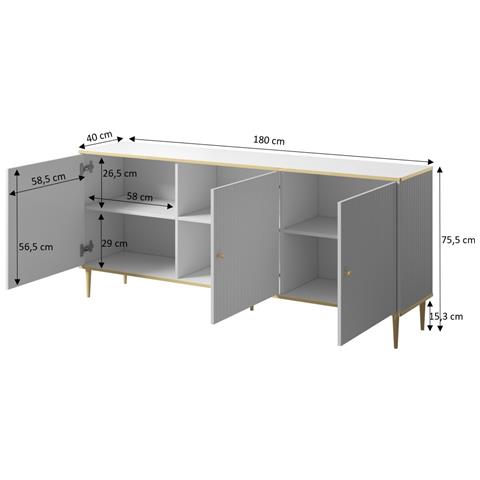 GLAMOUR KOM CZ cassettiera - Foto 4