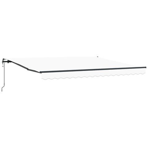 Tenda Retrattile Automatica  Bianca 400x350 cm, Tessuto di Ricambio per Tenda  4x3.5 m Bianca - Foto 1