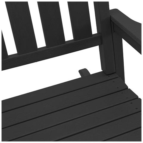 Sedie a Dondolo da Giardino 2 pz Nero 70x92x107.5 cm HDPE - Foto 9