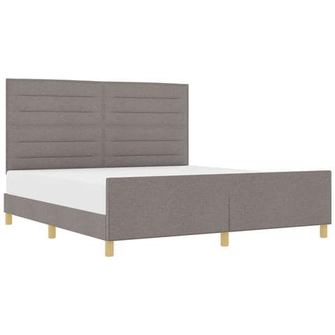 Letto in Tortora, 180x200 cm, Tessuto - Foto 1