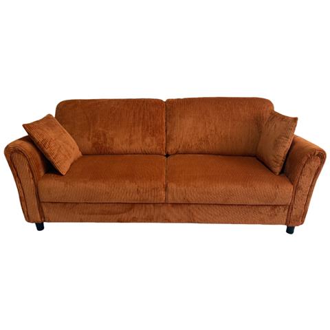 Lucerne Divano Lineare 4 Posti In Velluto A Coste Terracotta - Foto 1