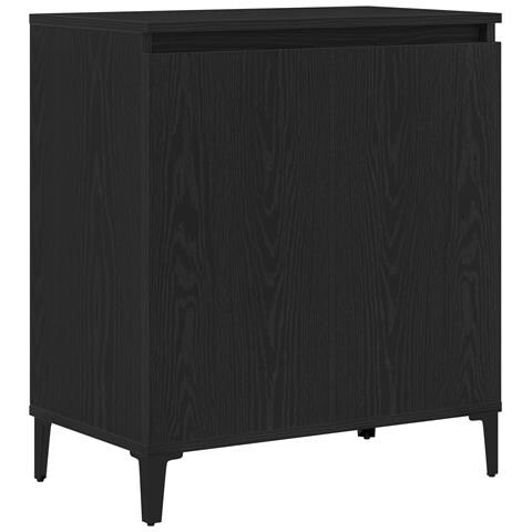 Credenza Nera in Rovere 60x35x70 cm in Legno Ingegnerizzato - Foto 1