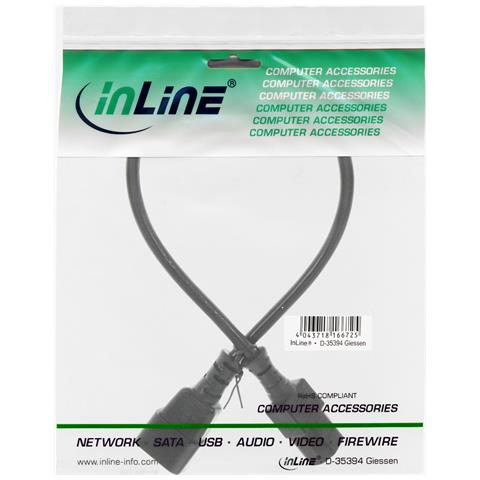 Cavo alimentazione prolunga, Spina IEC-320-C14 a Presa IEC-320-C13, 0,3m - Foto 2