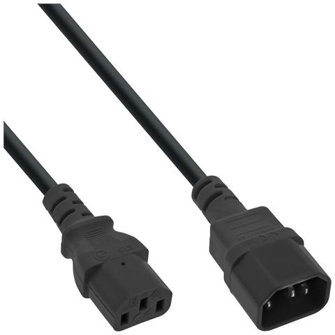 Cavo alimentazione prolunga, Spina IEC-320-C14 a Presa IEC-320-C13, 0,3m - Foto 1