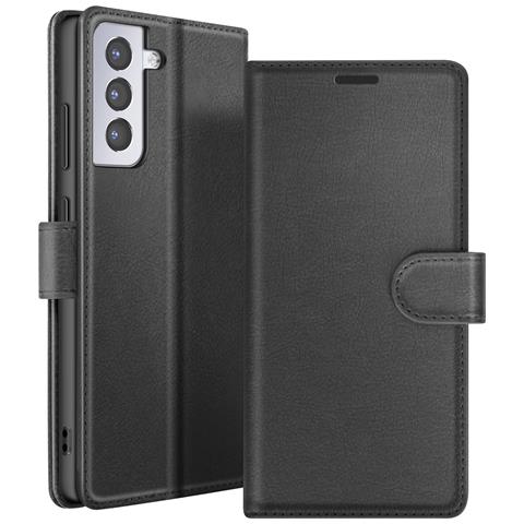 Custodia A Portafoglio Per Galaxy S21 Con Funzione Di Supporto E Linguetta Magnetica, Nero - Foto 1