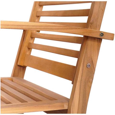 Sedie da giardino 2 pcs Naturale 60 x 65 x 76.5 cm - Foto 9