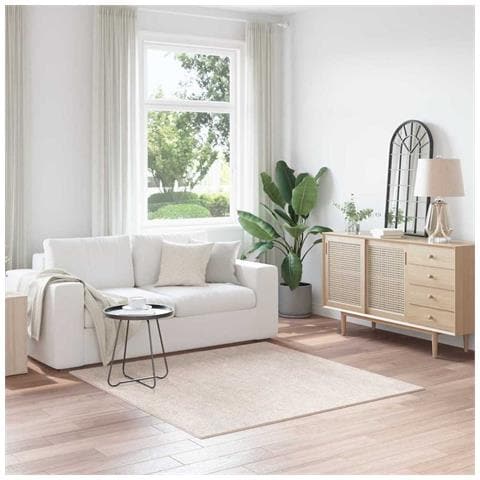 Tappeto Crema 160 x 160 cm Polipropilene - Foto 2