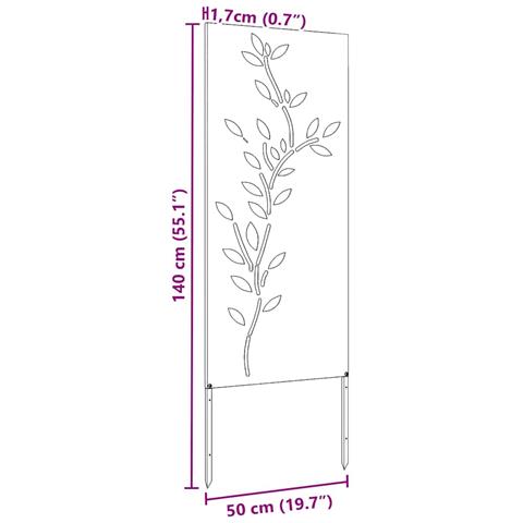 Pannello Decorativo da Giardino Argento 50 x 140 cm - Foto 9