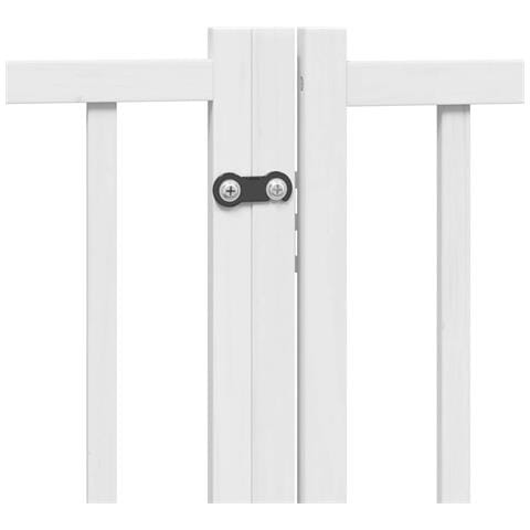 Cancello Cani Pieghevole Bianco 4 Pannelli 320cm Massello Abete - Foto 9