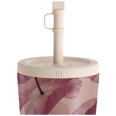 Bottiglia Termica Da Viaggio 500 Ml Design Tenero Bacio Motivo Floreale, Beige - Foto 5