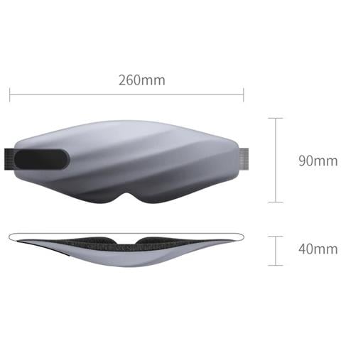 Mascherina Per Dormire Sagomata 3d - Blocca La Luce Per Un Sonno Riposante Grey - Foto 3