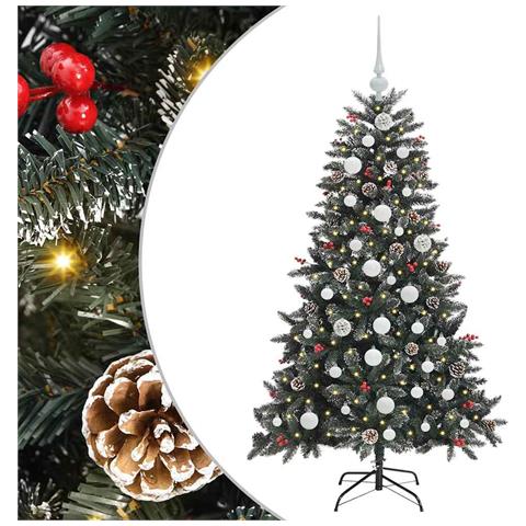Albero di Natale artificiale con 150 LED Verde 150 cm - Foto 1