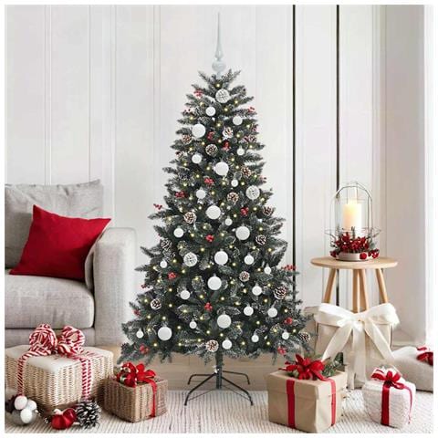 Albero di Natale artificiale con 150 LED Verde 150 cm - Foto 2