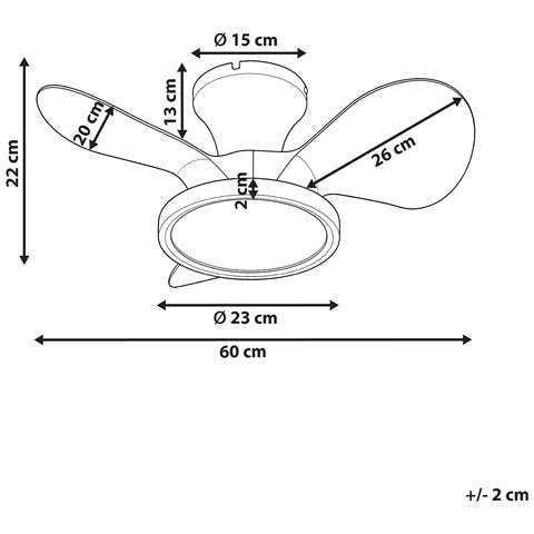 Ventilatore A Soffitto Con Luce Punti Bianco - Foto 6