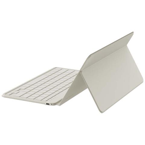Tastiera Wireless Bluetooth Qwerty Onthego Con Supporto, Beige - Foto 2