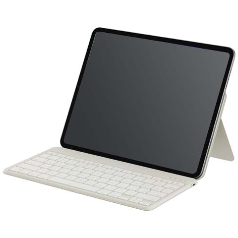 Tastiera Wireless Bluetooth Qwerty Onthego Con Supporto, Beige - Foto 1