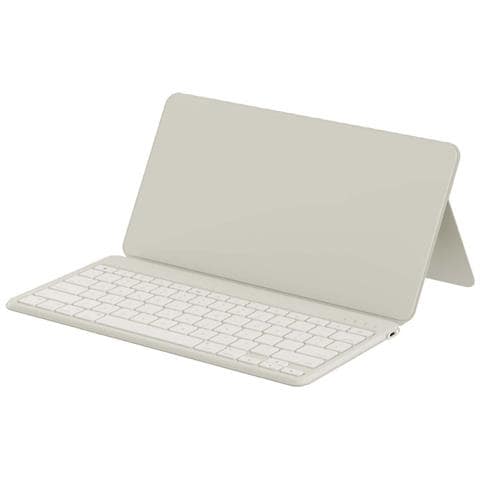 Tastiera Wireless Bluetooth Qwerty Onthego Con Supporto, Beige - Foto 5