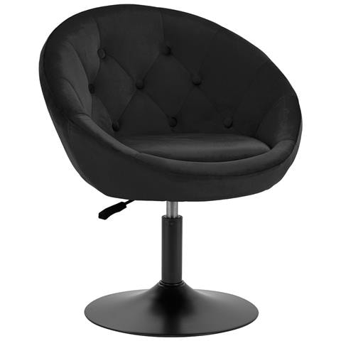 sedia girevole QS-BL12G nera - Foto 1