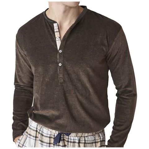 Jjbfp5202 Pigiama Da Uomo In Velluto A Maniche Lunghe - Foto 3