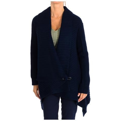 Cardigan Lavorato A Maglia Con Chiusura Con Spilla Da Balia 8515 Donna - Foto 1