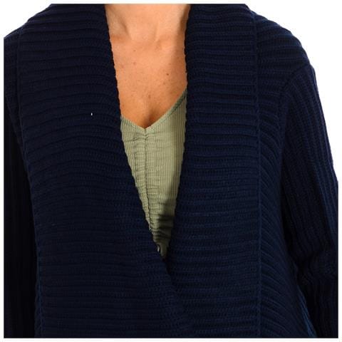 Cardigan Lavorato A Maglia Con Chiusura Con Spilla Da Balia 8515 Donna - Foto 3