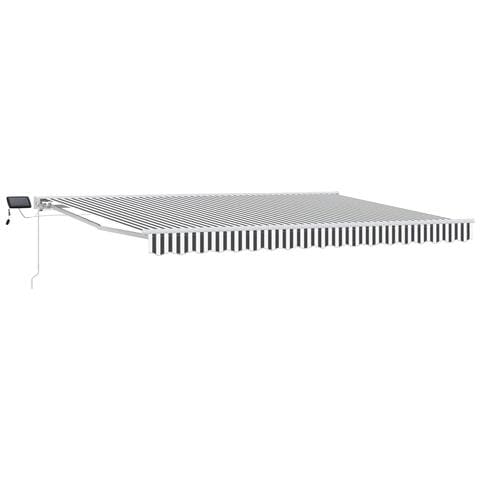 Cornice per Tenda Manuale con LED Antracite e Bianco 4 × 3,5 m - Foto 1