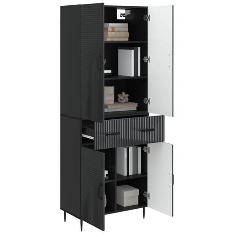 Set di armadi 2 pcs Nero 66 x 34,5 x 89,5 cm - Foto 2