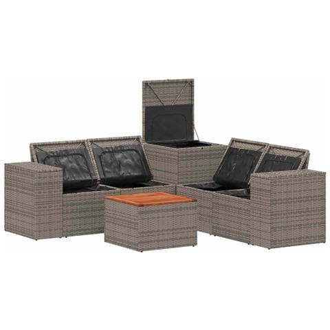 Set di divani 6 pz Grigio e Grigio Scuro - Foto 2