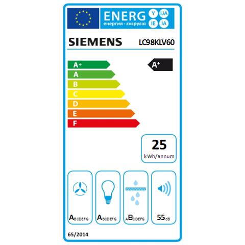 Cappa a Parete LC98KLV60 Aspirante e Filtrante 90 cm Colore Nero - Foto 2