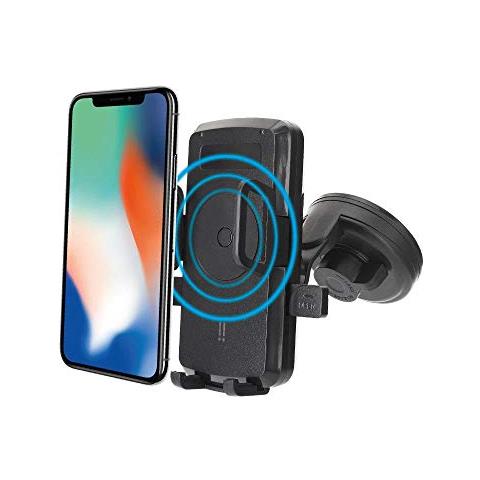 Car Holder Wireless, Supporto di ricarica wireless da auto, Pensato ad iPhone 8 / iPhone 8 Plus / iPhone X ma adatto a tutti gli smartphone abilitati per la ricarica wireless, Black - Foto 1