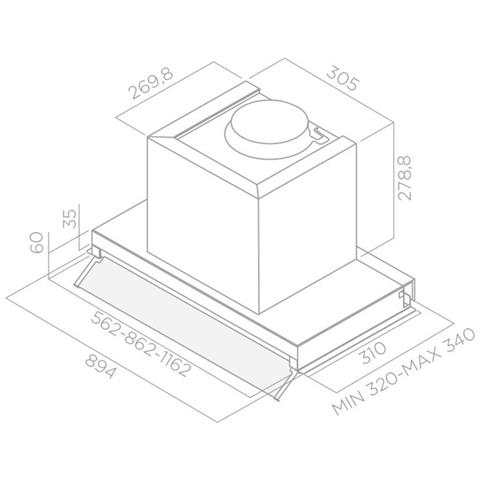 Cappa Incasso BOX IN PLUX IXGL /A / 90 Aspirante 90 cm Colore Acciaio inox Bianco - Foto 4