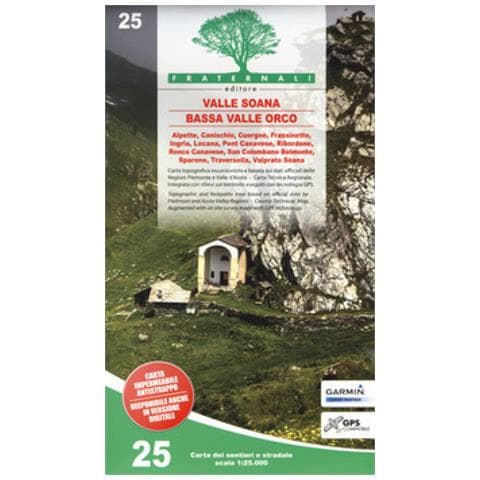 Carta N. 25. Valle Soana, Bassa Valle Orco. Carta Dei Sentieri E Stradale 1:25.000. Adatto A Gps - Foto 2