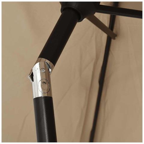 Ombrellone Con Palo In Metallo 300x200 Cm Grigio Talpa - Foto 2