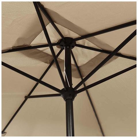 Ombrellone Con Palo In Metallo 300x200 Cm Grigio Talpa - Foto 8