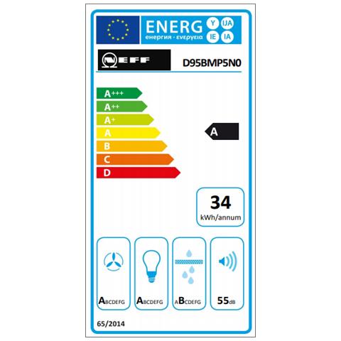 Cappa D95BMP5N0 a Parete da 90 cm Aspirante Colore Acciaio Inox - Foto 2