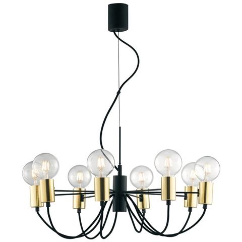Lampadario Axon Nera / oro 8xe27 66x34cm - Foto 2