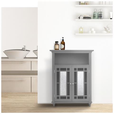 Teamson Home Neal Arredo Bagno Armadietto In Legno Con Specchi Bianco 7442 - 9