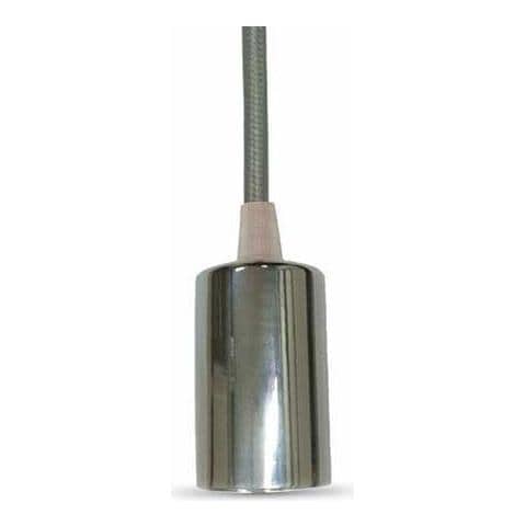 V-tac Vt-7338 Lampadario A Sospensione 1mt E27 In Metallo Con Cavo Colorato Grigio ?39mm Ip20 - Sku 3786 - Foto 1