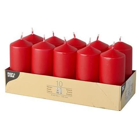 Candele Pilastro Rosse Ø 40 mm 90 mm - Foto 1