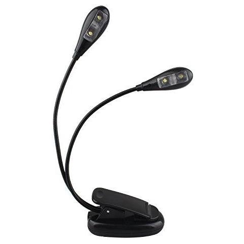 Protable Dual Head Del Basamento Di Musica Leggera Con 2 Flessibile A Collo Di Cigno Arms 4 Led Clip On La Cura Degli Occhi Clip Flessibile Vieni Con Cavo Usb Pi Adatto Per Leggii Alla Brace Scrivania Viaggi Camping - Foto 1