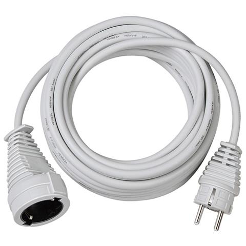 10m H05VV-F 3G1,5, Maschio / femmina, 10m, Bianco - Foto 1