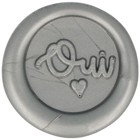 10 Sigilli In Cera Da Incollare 20 Mm - Oui Argento - Foto 1