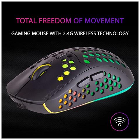 Mmw3 Mouse Gaming Wireless Rgb Flow - 3200dpi - Nero - Foto 9