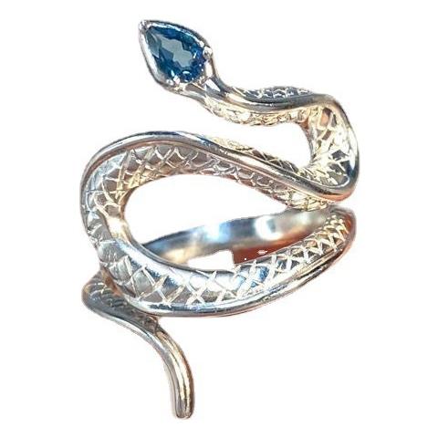 Anello Regolabile Con Strass Serpente Whitegold - Foto 1